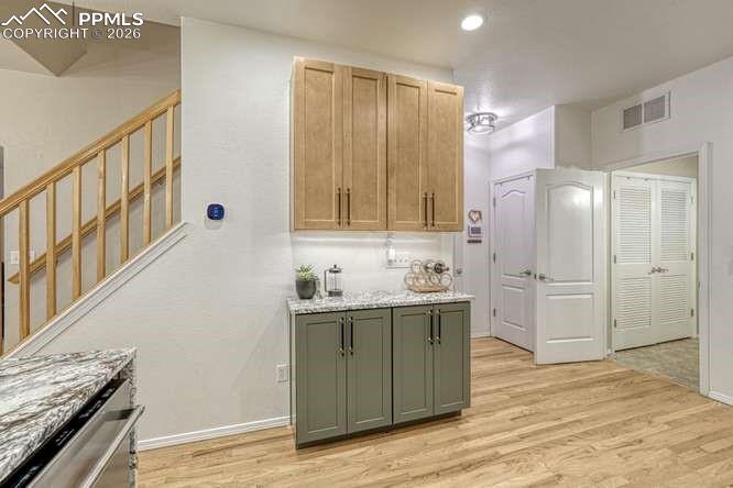 Image 14 of 44: Kitchen view with coffee bar. 