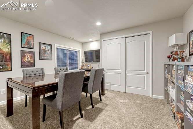 Image 30 of 44: Bedroom 4. in garden level basement with large closet