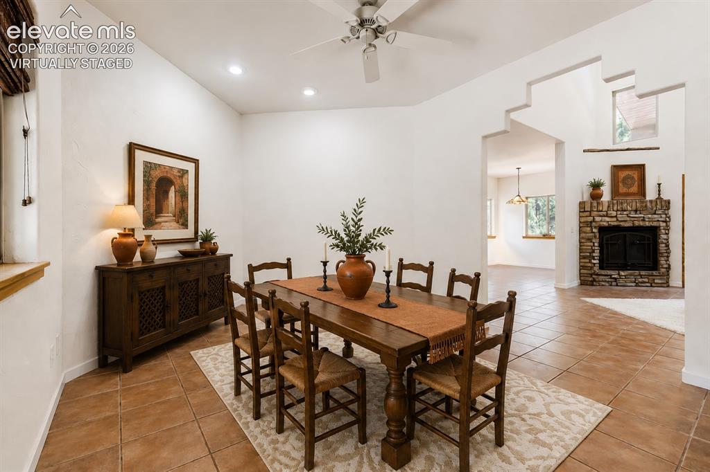 Image 10 of 50: Virtually Staged Separate dining or office space