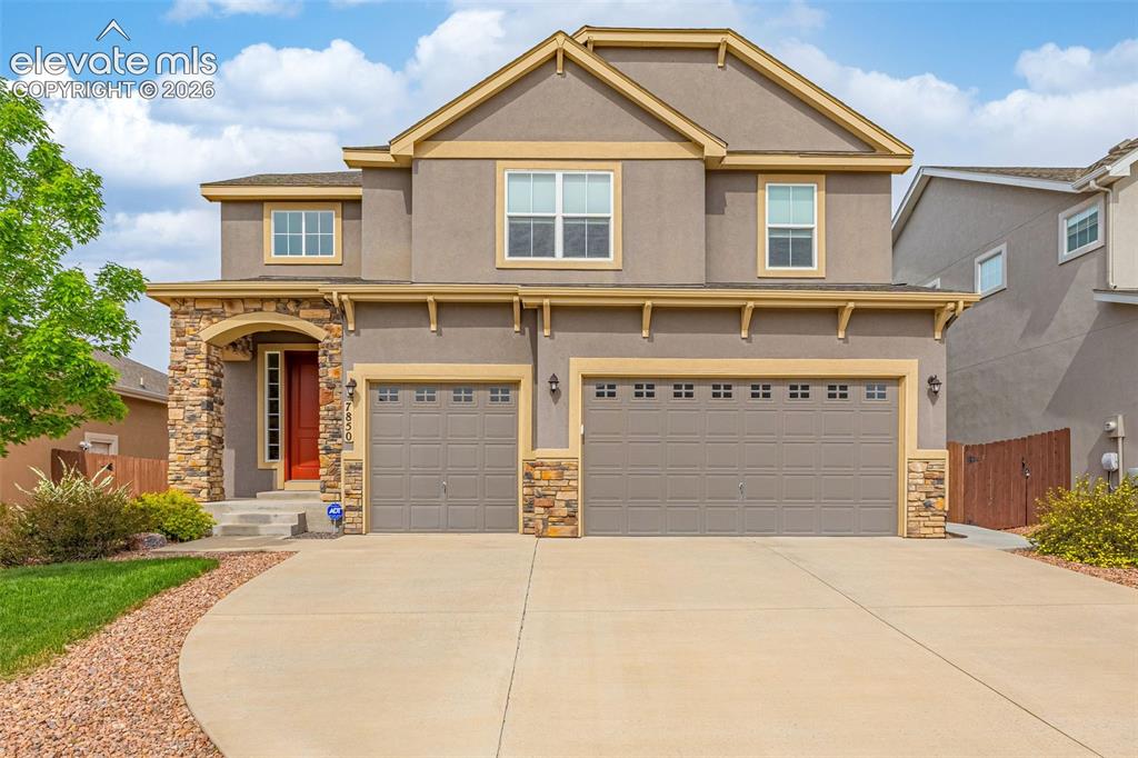 Caption: Front of home faces east