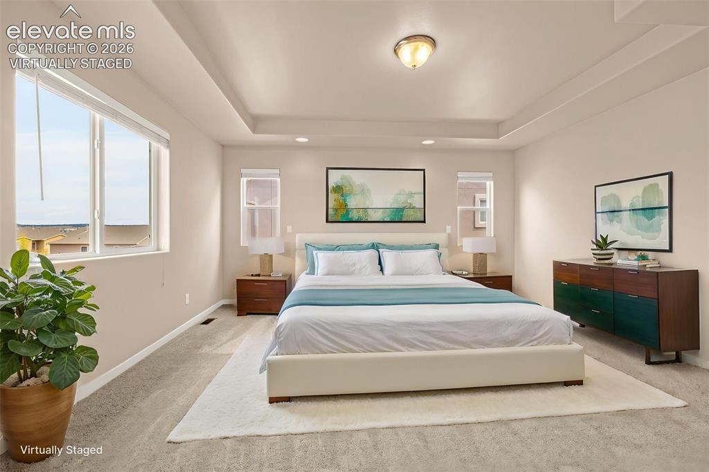 Image 17 of 44: Primary Bedroom Virtually Staged
