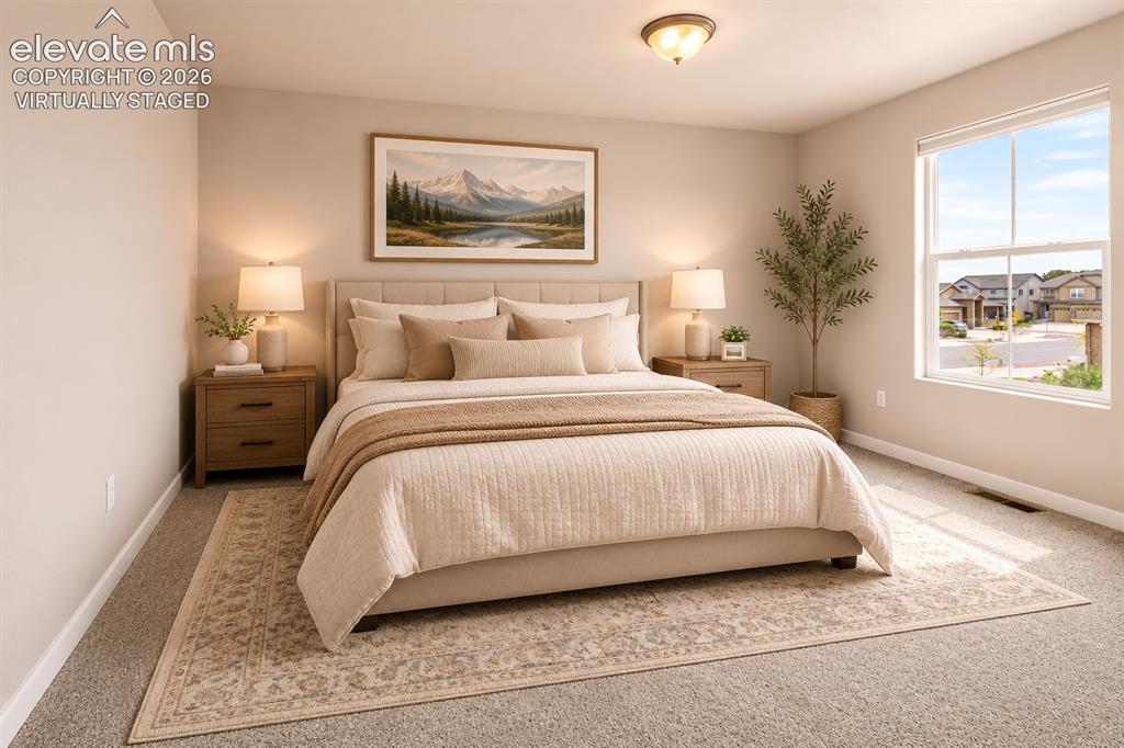 Image 28 of 44: 3rd Bedroom Upstairs Virtually Staged