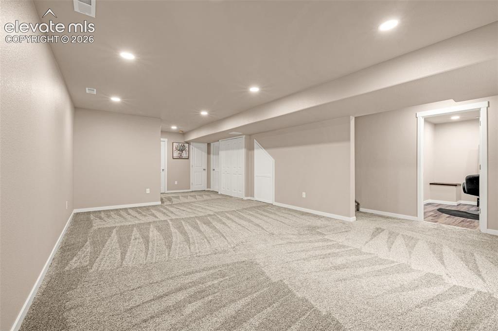 Image 32 of 44: Family Room in Basement