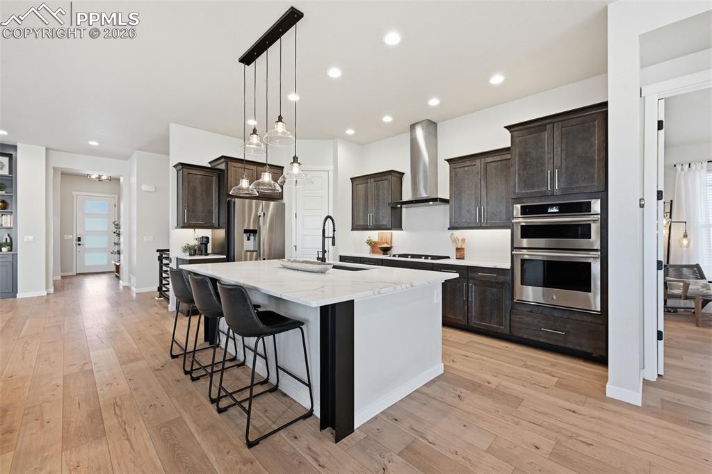 Image 13 of 46: Large kitchen off of the great room