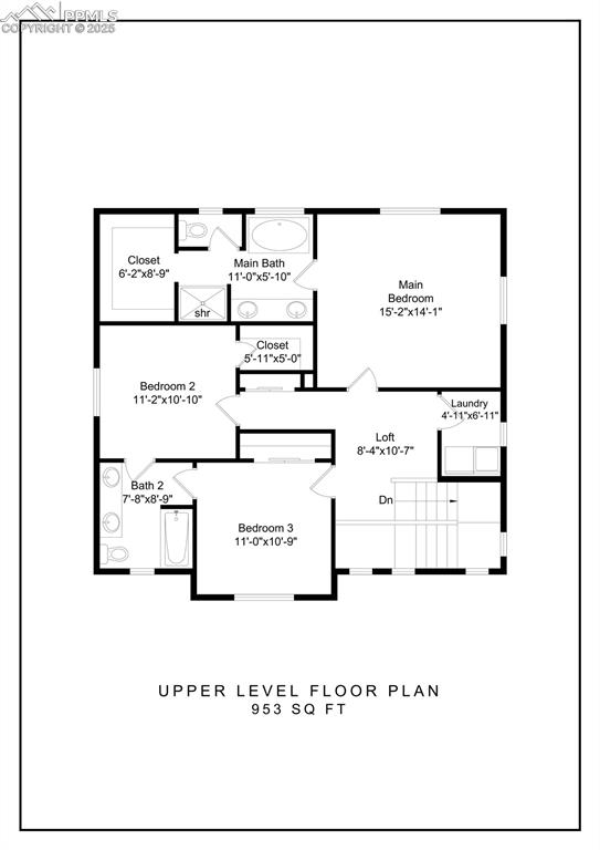 Image 27 of 29: Upper level floor plan