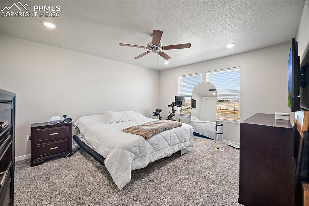 Image 24 of 43: Primary Bedroom with a ceiling fan