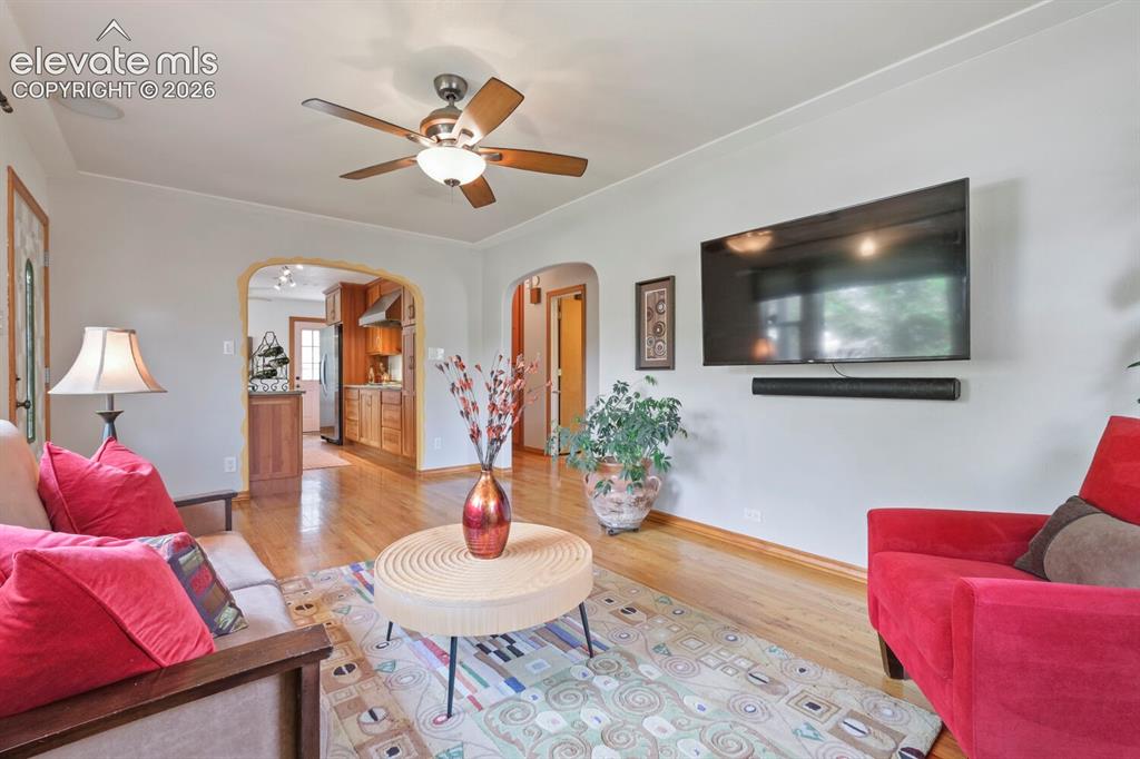 Image 7 of 50: Beautiful real hardwood floors and lots of sunlight