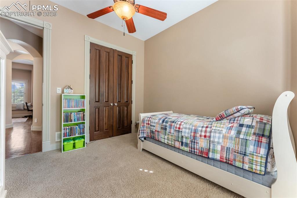 Image 14 of 50: First bedroom at the front of the home