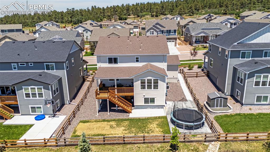 Image 39 of 42: Aerial perspective of suburban area