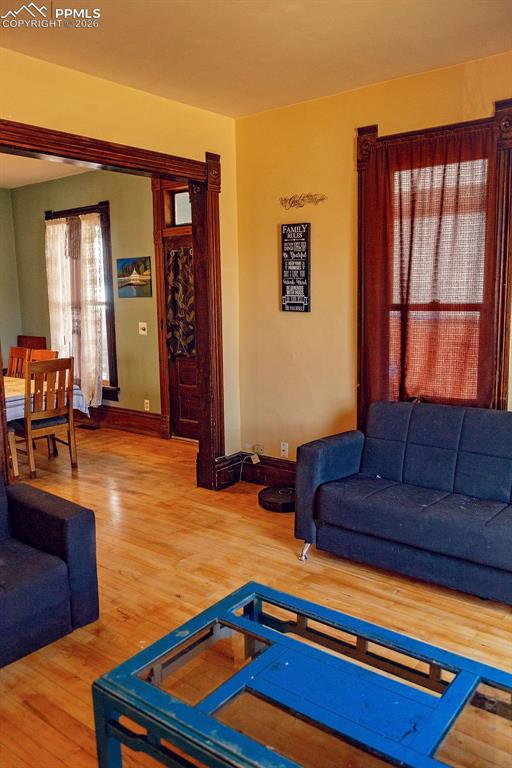 Image 9 of 38: Living Room Looking Towards Dining Room