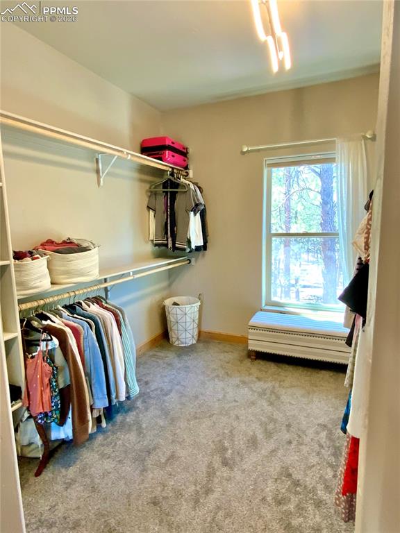 Image 19 of 47: Primary bedroom walk in closet with window