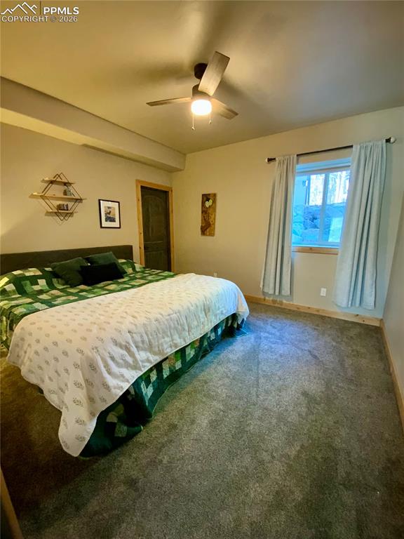 Image 34 of 47: Bedroom featuring carpet flooring and a ceiling fan