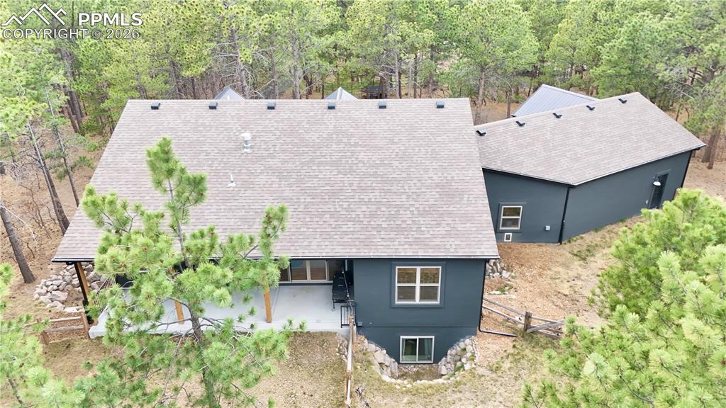 Image 44 of 47: Aerial view of property and surrounding area