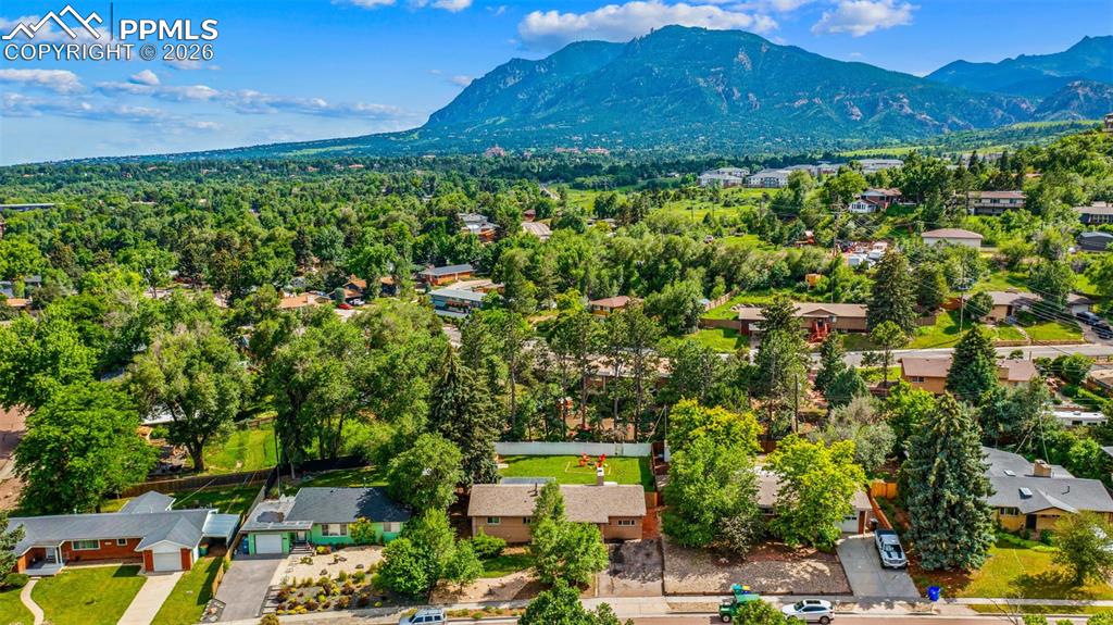 Image 9 of 41: Aerial view of a mountainous background