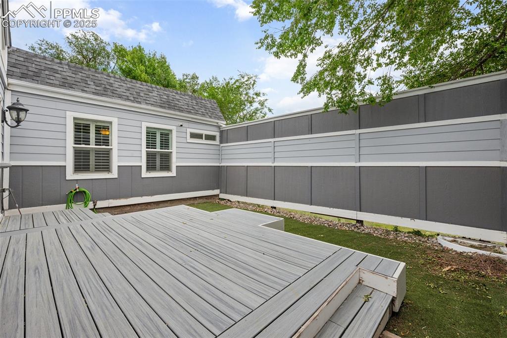 Image 19 of 31: Deck featuring a fenced backyard