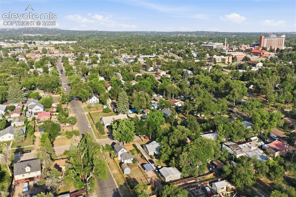 Image 40 of 40: Tree-lined neighborhood with views of the nearby hospital.