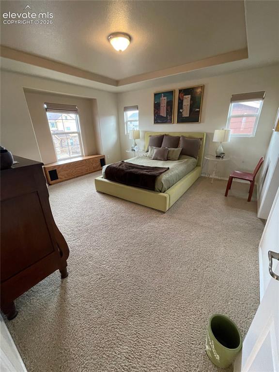 Image 9 of 27: Tray ceiling with recessed lighting