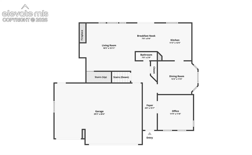 Image 32 of 34: Main Level Floor Plan