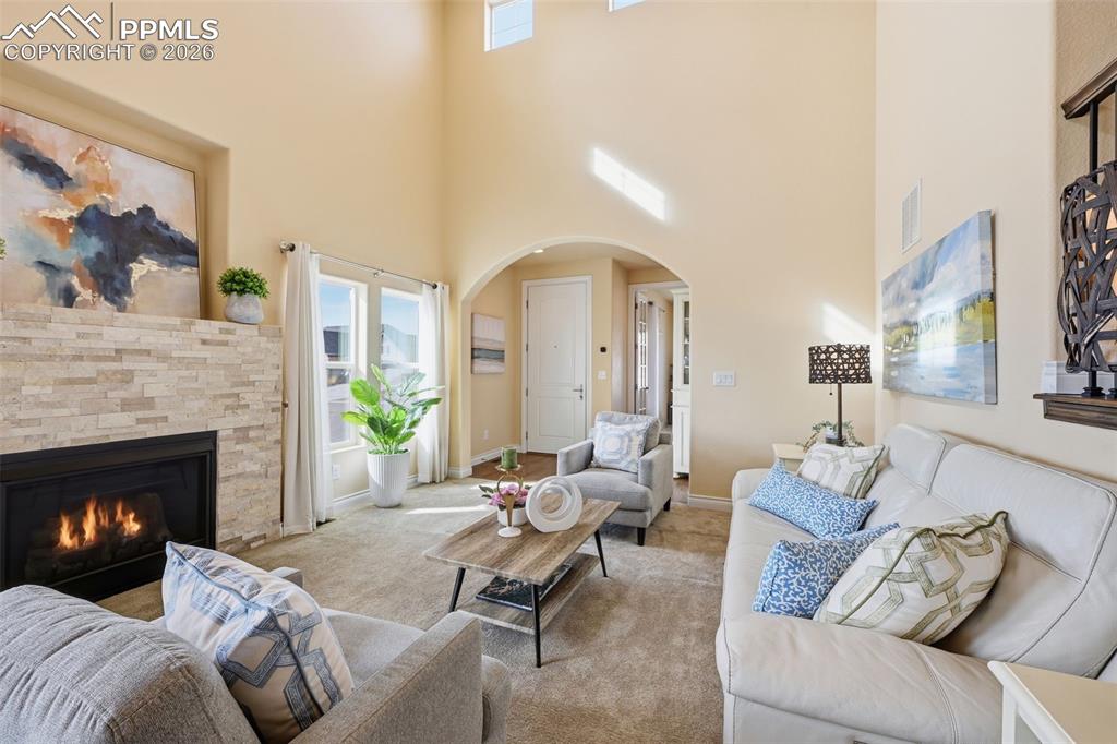 Image 4 of 45: View Towards 9 Foot Entry Door And Entry way and additional guest bedroom a