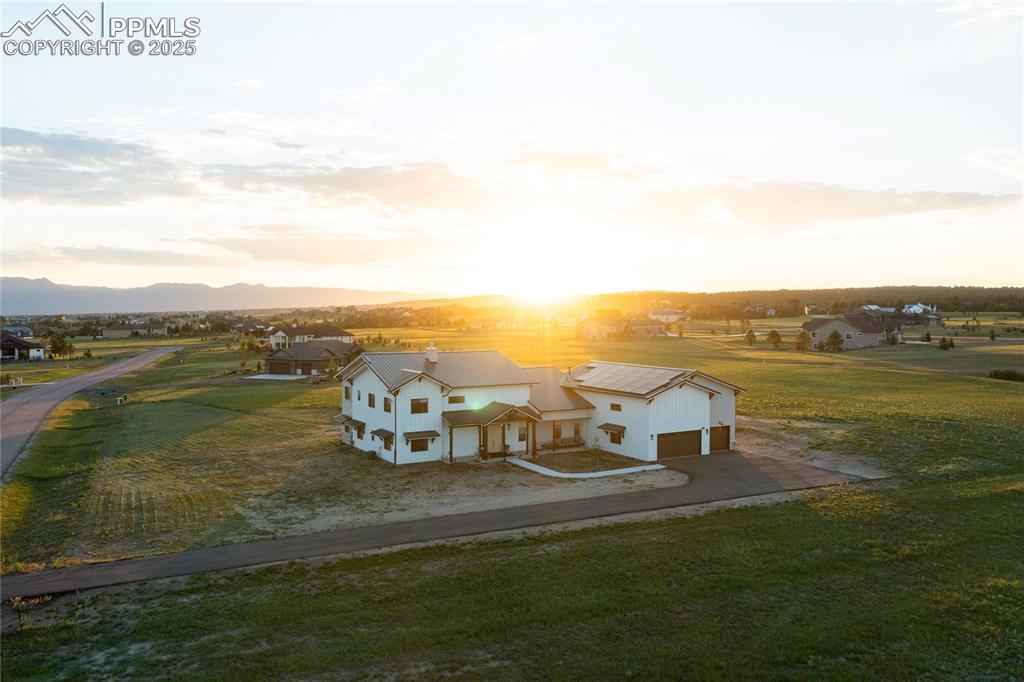 Caption: Aerial view of property and surrounding area