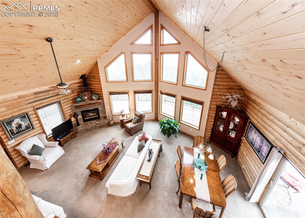 Image 27 of 43: View From loft of living room