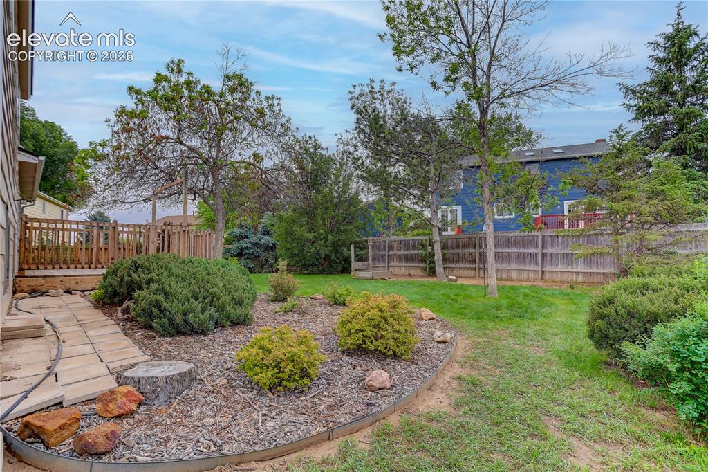 Image 20 of 21: Mature landscaping & trees for shade