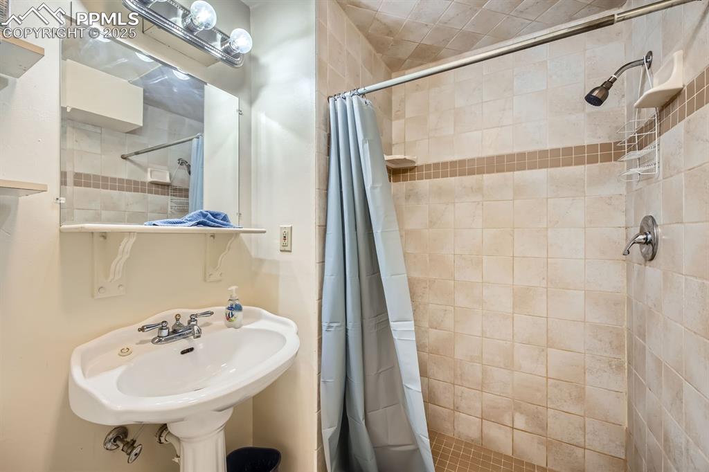 Image 26 of 30: Lower level 3/4 bath on 