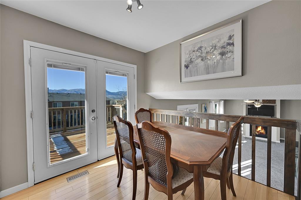 Image 11 of 45: Double door to the newly finished deck!