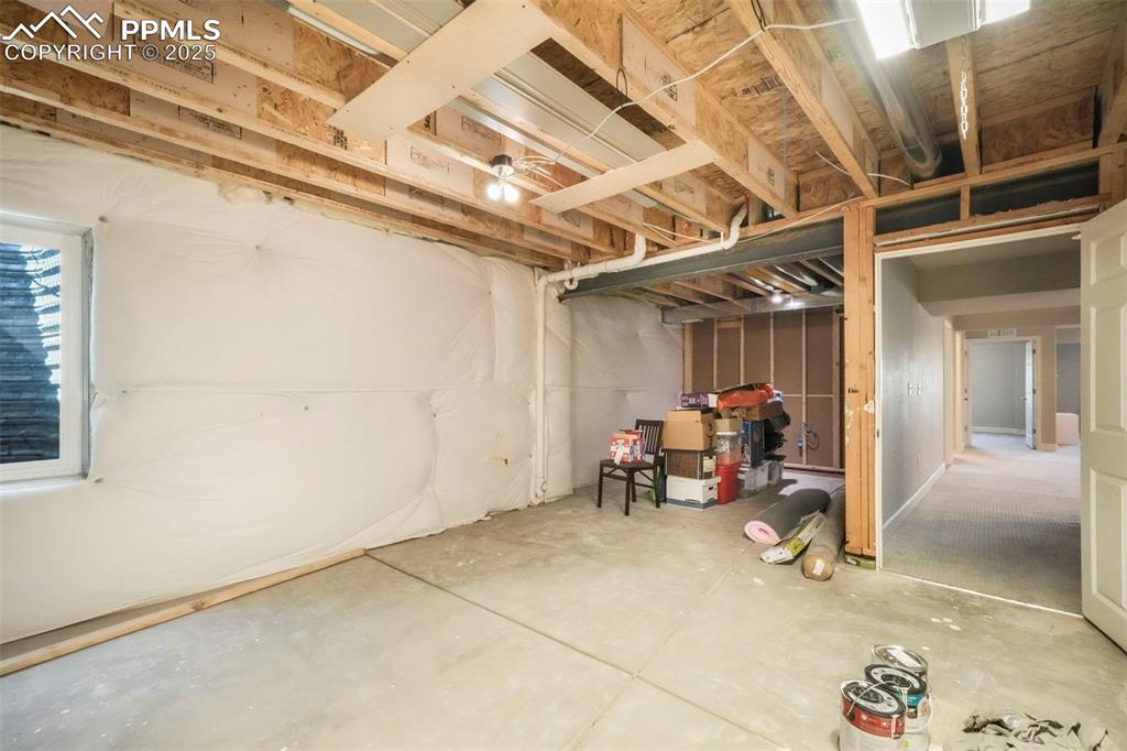 Image 43 of 50: Basement storage space, could be finished for a large additional bedroom