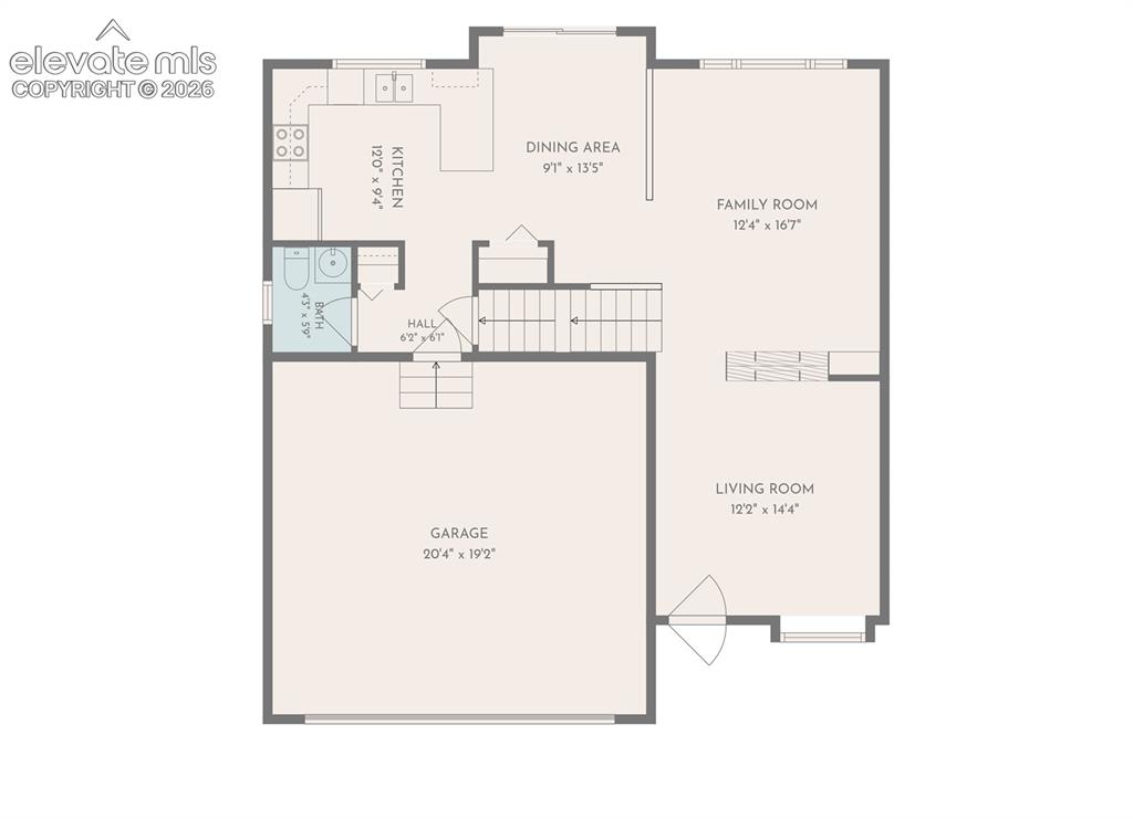 Image 39 of 41: Main level floor plan