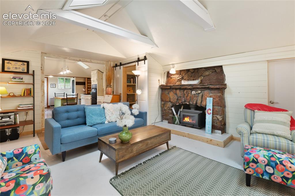 Image 15 of 42: Well you have to see the inside of this oh so cute cabin/cottage combo.
