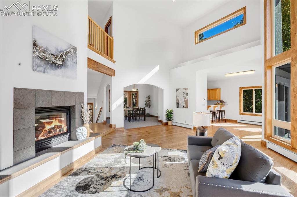 Image 8 of 48: Cozy fireside seating