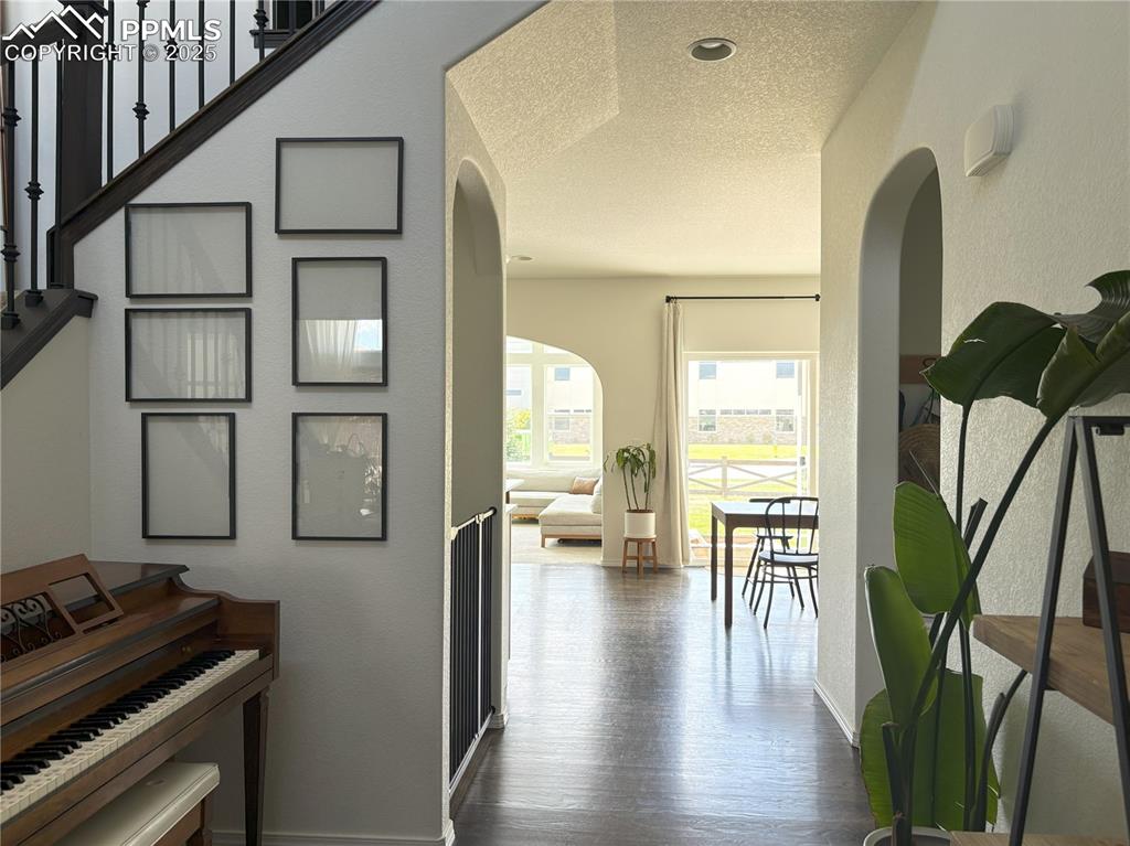 Image 2 of 35: View of front entry with hardwood floors