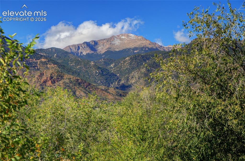 Image 7 of 26: Mountain terrain backdrop featuring expansive slopes and mature, lush veget