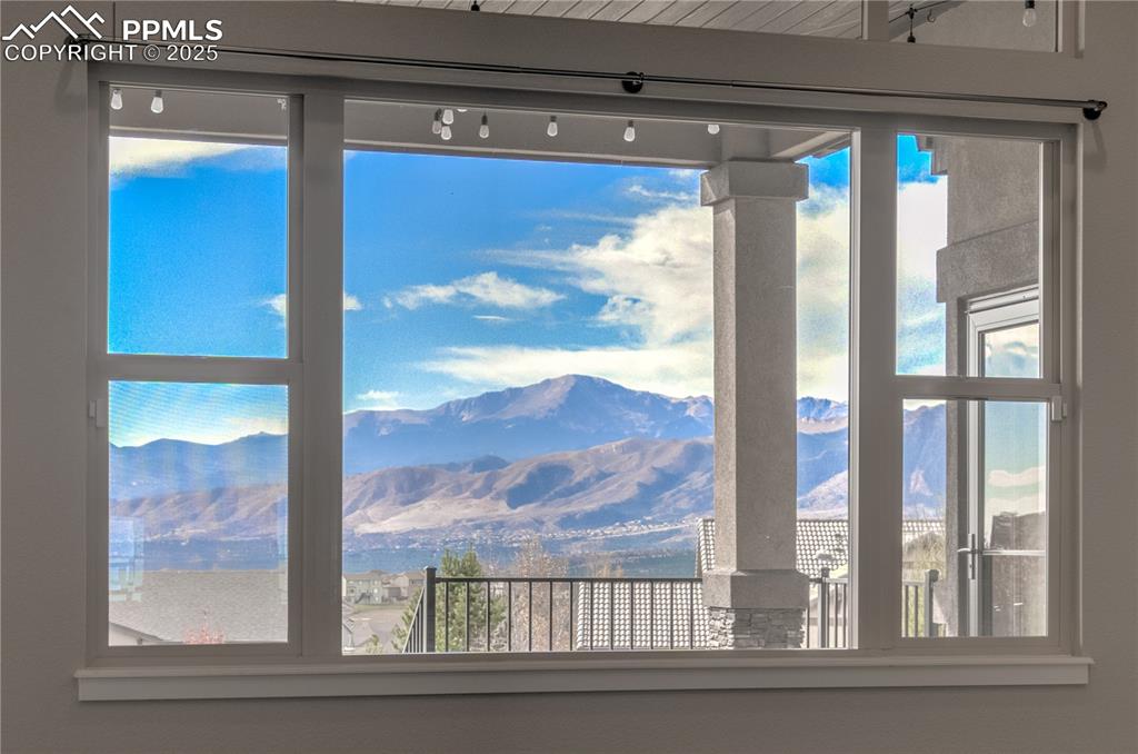 Image 6 of 50: Detailed view of a mountainous background