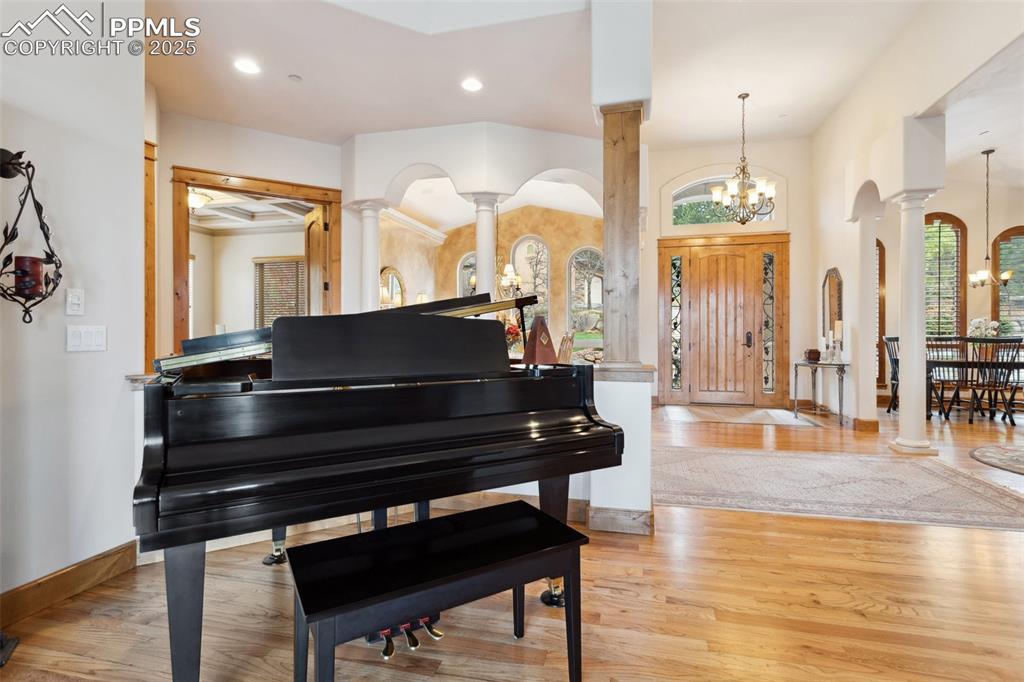 Image 6 of 49: View of the front Entry from the Living Room.