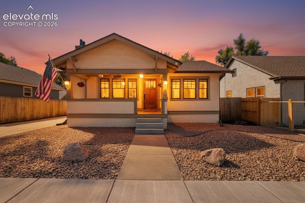 Caption: Craftsman style ranch house, finished basement 