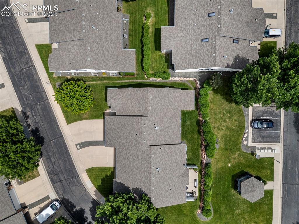 Image 48 of 50: Aerial view of property and surrounding area