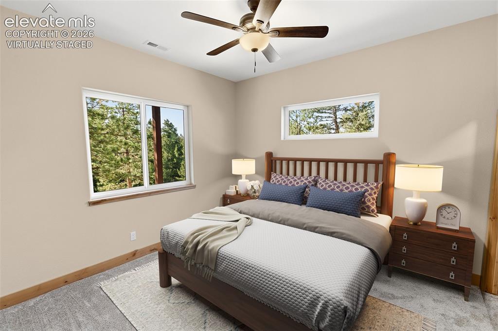 Image 20 of 37: Lower Level Bedroom 3 - Virtually Staged