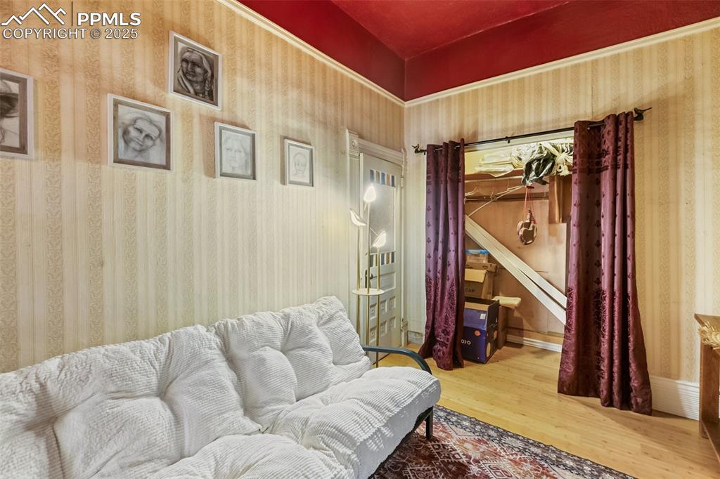 Image 38 of 43: closet in second bedroom downstairs