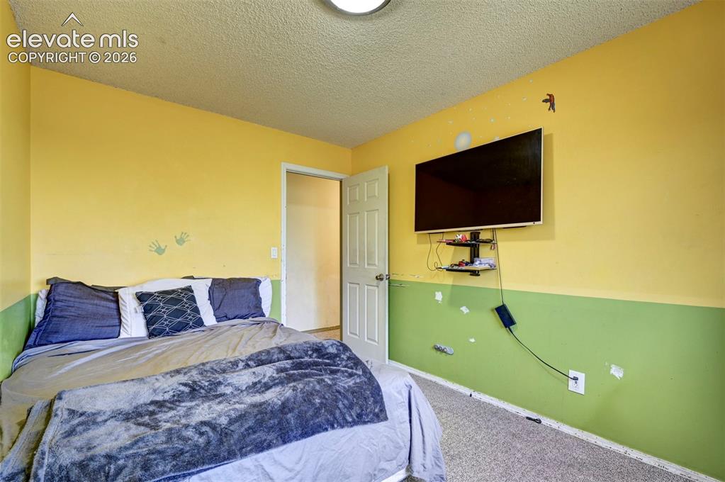 Image 27 of 43: Carpeted room featuring a white door frame, a ceiling-mounted light fixture