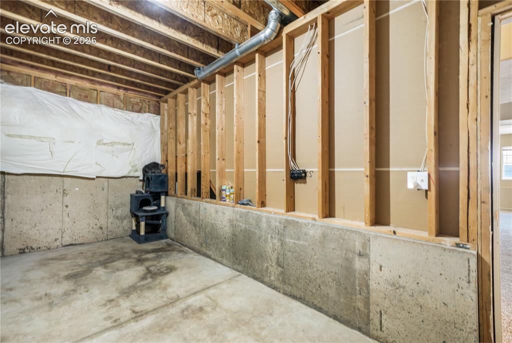 Image 46 of 50: Basement unfinished storage area