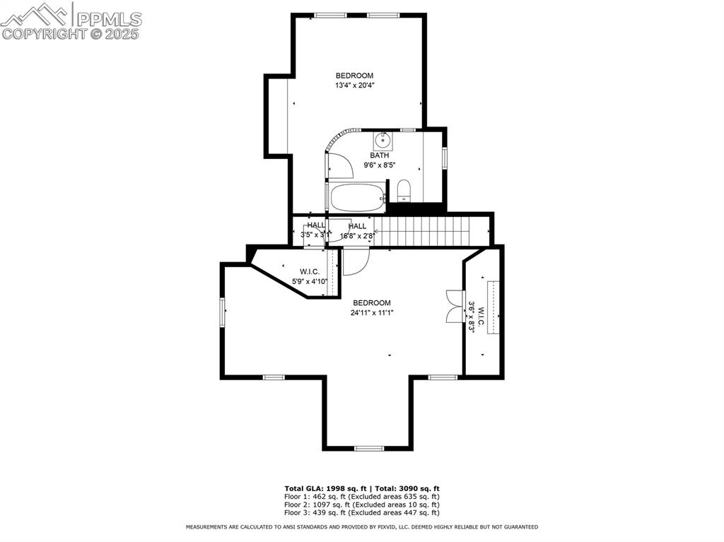Image 46 of 48: Upper level floor plan