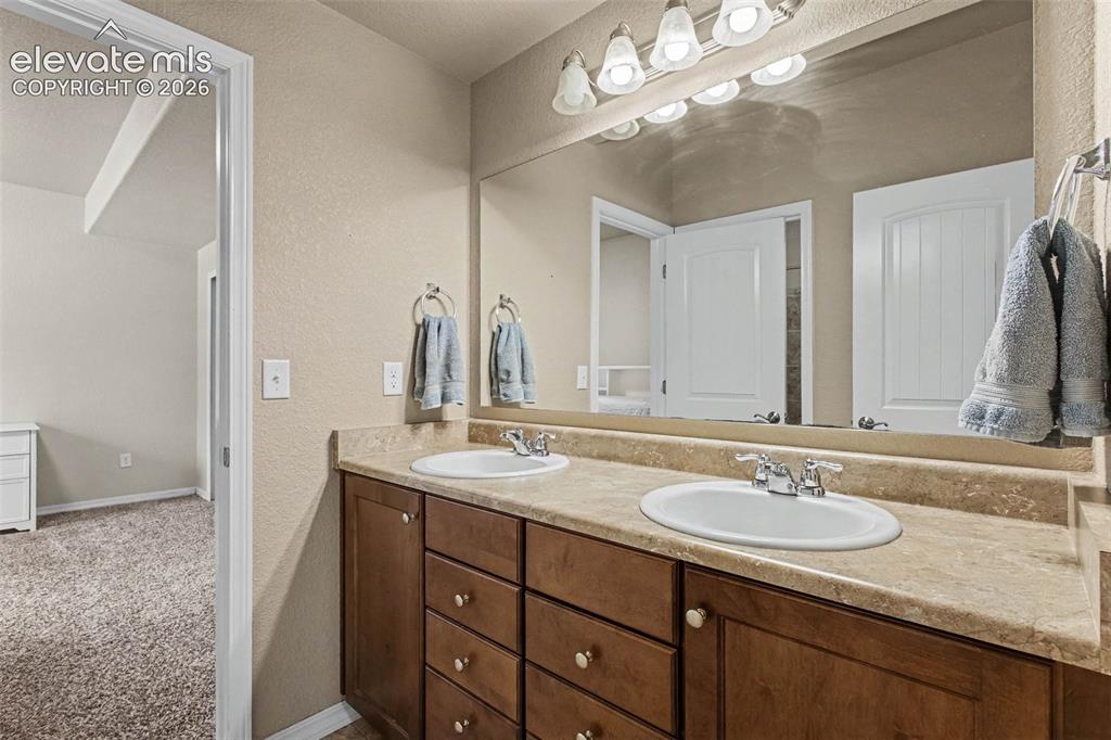 Image 35 of 47: Basement 5-Piece Jack-N-Jill Bathroom