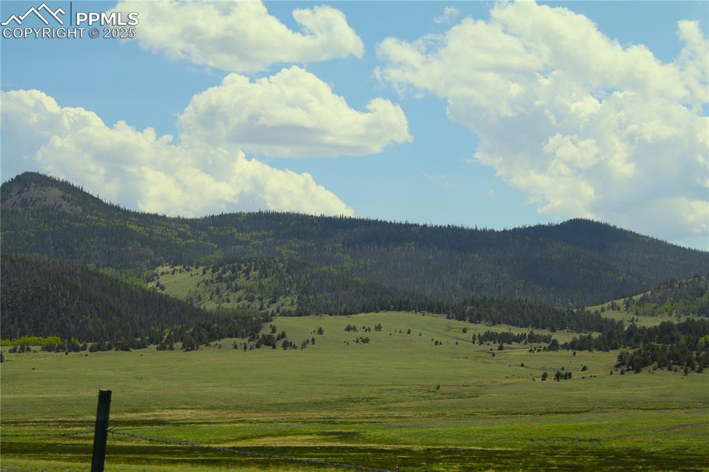 Image 13 of 18: Mountain view with rural landscape and a heavily wooded area