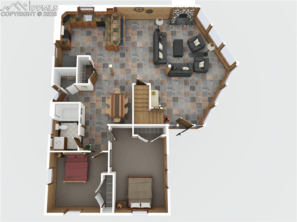 Image 37 of 43: The main level floorplan shows some things that didn