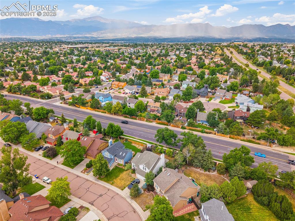 Image 46 of 50: Aerial view of neighborhood