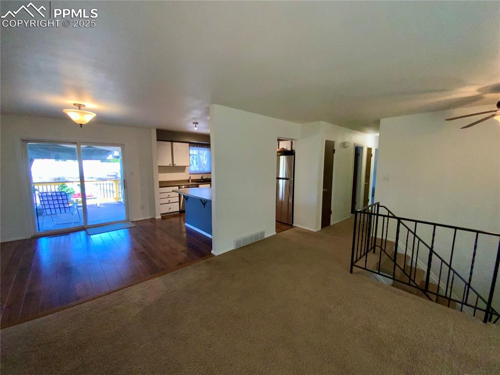 Image 3 of 22: View of Living Room, Kitchen & Dining Area