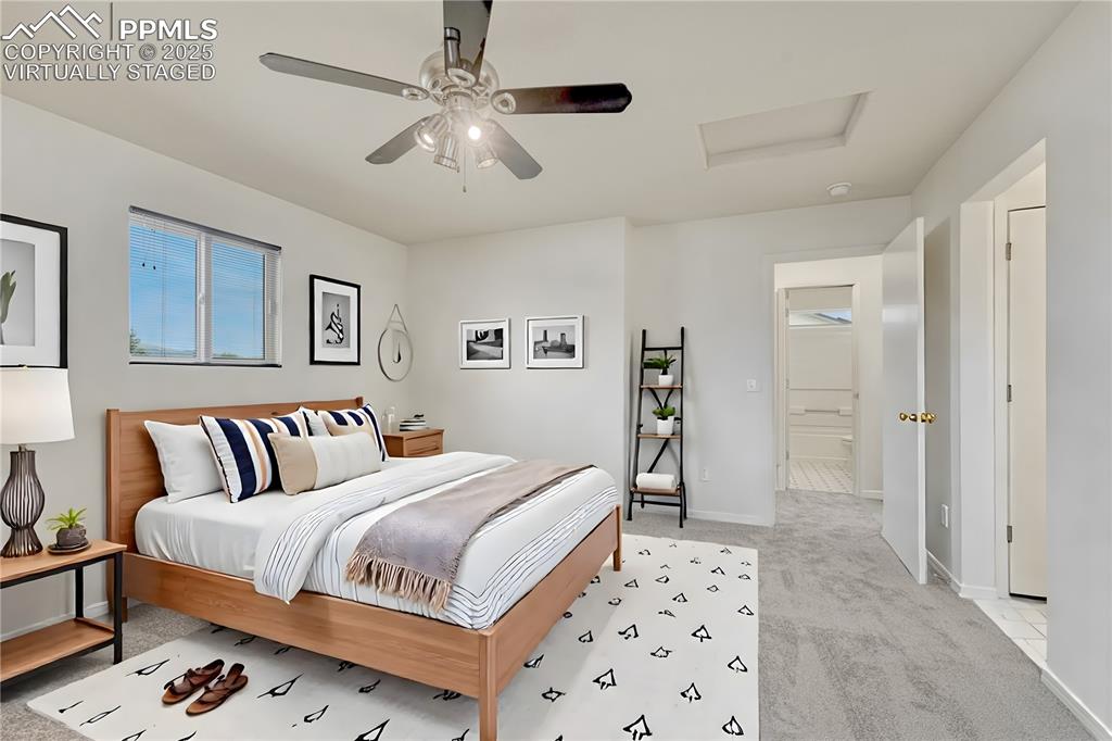 Image 21 of 50: "Virtually Staged" PRIMARY BEDROOM