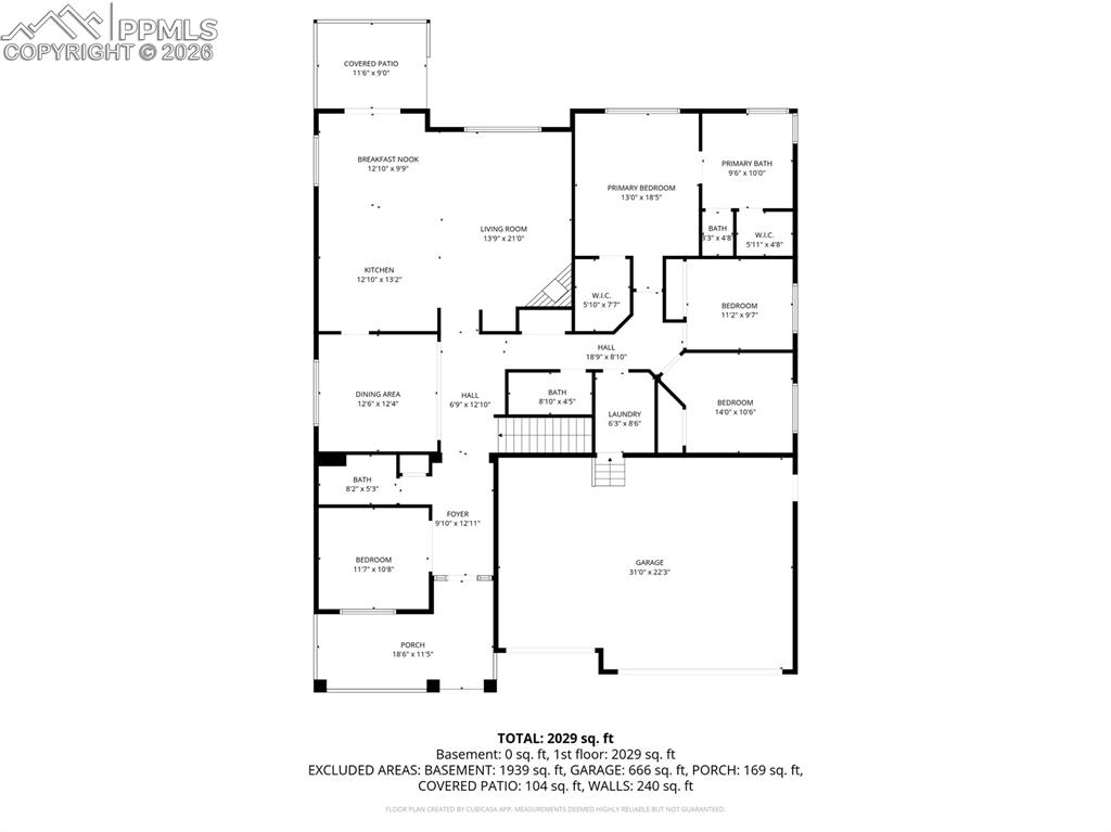 Image 36 of 37: View of floor plan / room layout